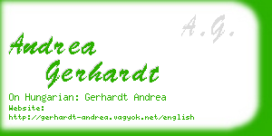 andrea gerhardt business card